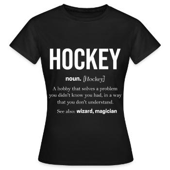 Hockey - T-shirt Femme - noir - Devant - AI Model Female 172 dark (172cm)