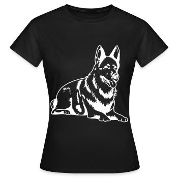 Berger Silhouette Chien de garde chien de garde - T-shirt Femme - noir - Devant - AI Model Female 172 dark (172cm)