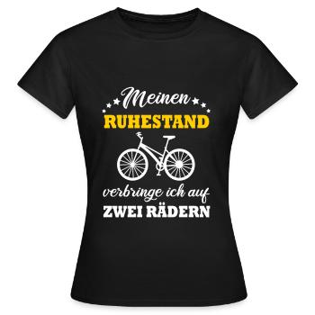 Rente Ruhestand Fahrrad fahren Rentner Geschenk - Frauen T-Shirt - Schwarz - Vorne - AI Model Female 172 dark (172cm)