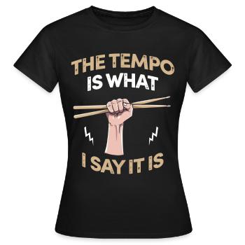 percussion - Women's T-Shirt - black - Front - AI Model Female 172 dark (172cm)