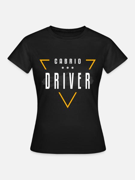 Cabrio Driver Streetwear - Frauen T-Shirt - Schwarz