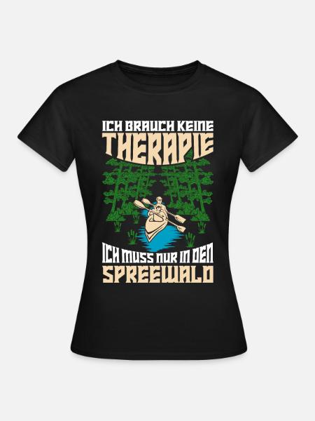 Spreewald Paddeln Urlaub Kanu - Frauen T-Shirt - Schwarz