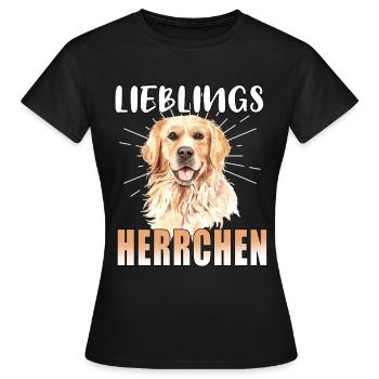 Hund Lieblings Herrchen Lieblingsherrchen Herrchen - Frauen T-Shirt - Schwarz - Vorne - AI Model Female 172 dark (172cm)