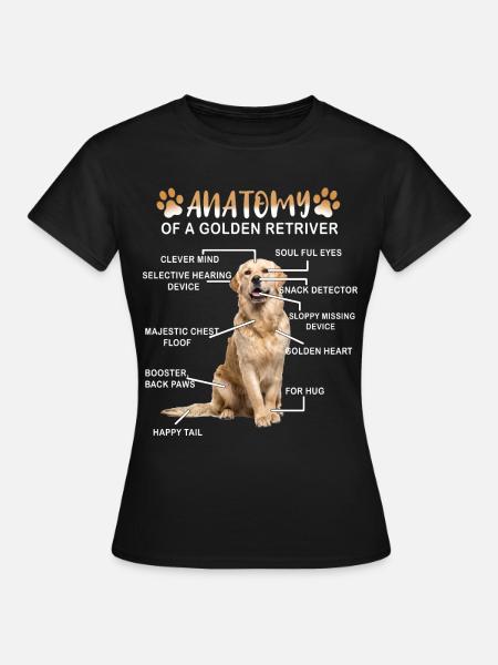 Golden Golden Retriever Hund - Frauen T-Shirt - Schwarz