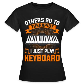 Keyboard Keyboarder Keyboarding Musician - Women's T-Shirt - black - Front - AI Model Female 172 dark (172cm)