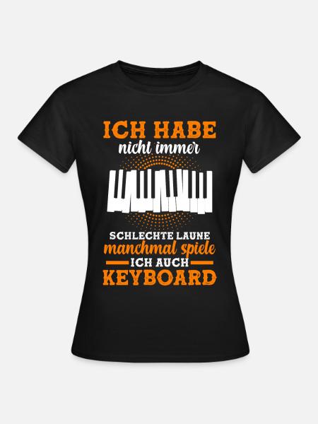Keyboard Keyboarder Keyboarding Musiker - Frauen T-Shirt - Schwarz