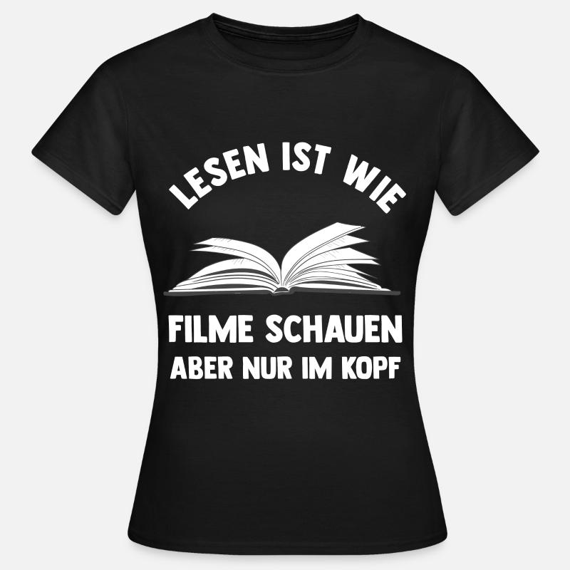 Buch - Frauen T-Shirt - Schwarz