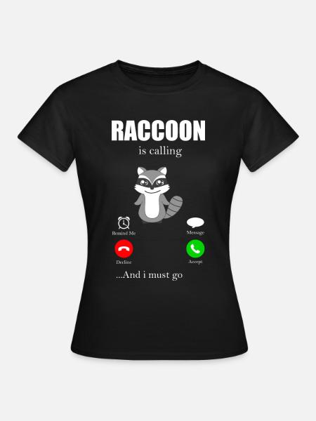 Waschbär - Frauen T-Shirt - Schwarz