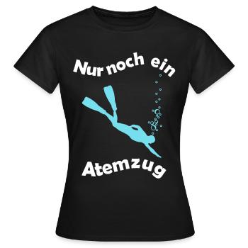 Nur noch ein Atemzug Apnoetaucher - Frauen T-Shirt - Schwarz - Vorne - AI Model Female 172 dark (172cm)