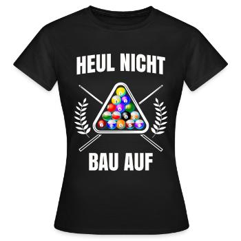 Billard - Frauen T-Shirt - Schwarz - Vorne - AI Model Female 172 dark (172cm)