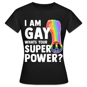 LGBT - Women's T-Shirt - black - Front - AI Model Female 172 dark (172cm)