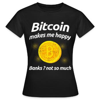 Bitcoin - T-shirt Femme - noir - Devant - AI Model Female 172 dark (172cm)