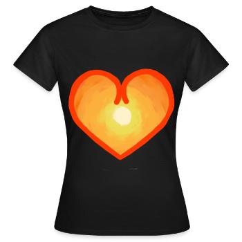 Coeur chaleureux Soleil soleil soleil soleil - T-shirt Femme - noir - Devant - AI Model Female 172 dark (172cm)