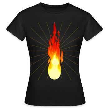 Feu feu Brûlant chaud - T-shirt Femme - noir - Devant - AI Model Female 172 dark (172cm)