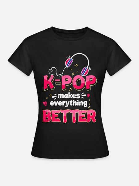 K-Pop - Frauen T-Shirt - Schwarz