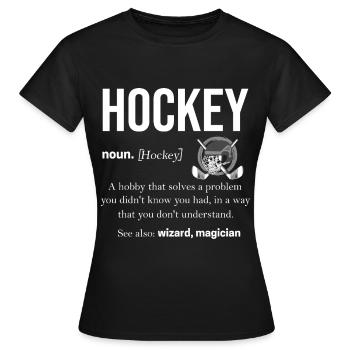 Hockey - T-shirt Femme - noir - Devant - AI Model Female 172 dark (172cm)