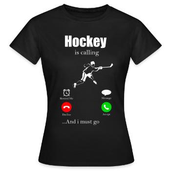 Hockey - T-shirt Femme - noir - Devant - AI Model Female 172 dark (172cm)