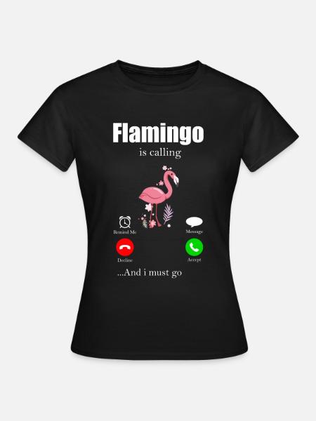 Flamingo - Dame-T-shirt - sort