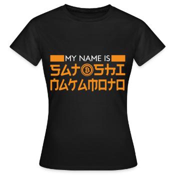 Crypto chinois BTC Bitcoin Holder de manière décentralisée - T-shirt Femme - noir - Devant - AI Model Female 172 dark (172cm)