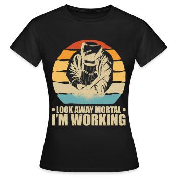 welding welding - Women's T-Shirt - black - Front - AI Model Female 172 dark (172cm)