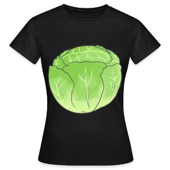 Eisbergsalat Kohl Gemüse Bio Vegetarisch Garten - Frauen T-Shirt - Schwarz - Vorne - AI Model Female 172 dark (172cm)