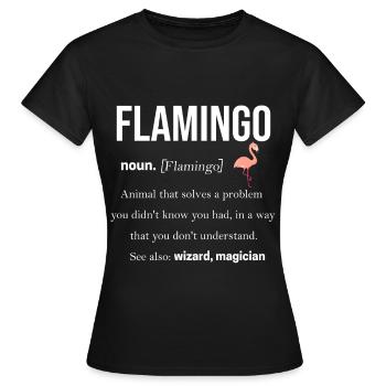 Flamingo - T-shirt Femme - noir - Devant - AI Model Female 172 dark (172cm)