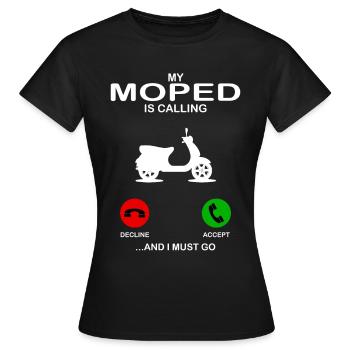 moped - Frauen T-Shirt - Schwarz - Vorne - AI Model Female 172 dark (172cm)