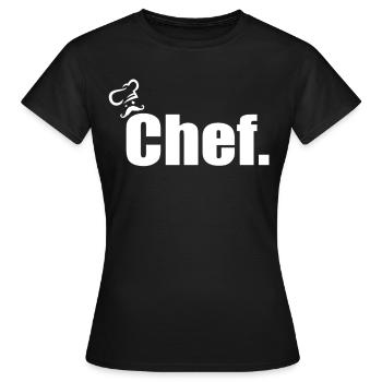 Barbecue Chef - BBQ Chef Chef Chef Chef Chef's Hat - Women's T-Shirt - black - Front - AI Model Female 172 dark (172cm)