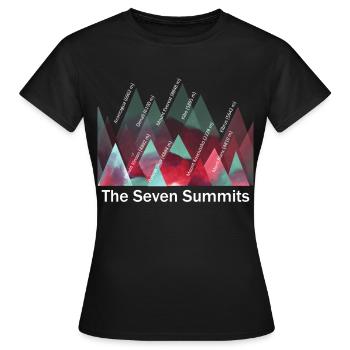 Sept sommets - T-shirt Femme - noir - Devant - AI Model Female 172 dark (172cm)