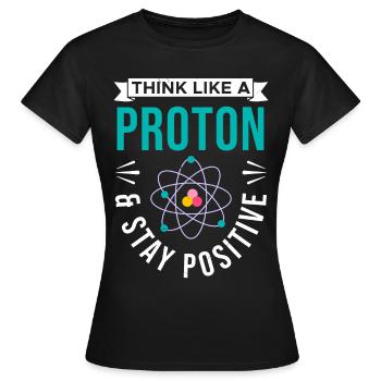 Chemie Tshirt Neutron Atom Molekül Lehrer Alchemie - Frauen T-Shirt - Schwarz - Vorne - AI Model Female 172 dark (172cm)