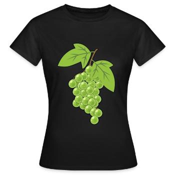 Weintrauben Trauben Hobbygärtner Ernte Weinrebe - Frauen T-Shirt - Schwarz - Vorne - AI Model Female 172 dark (172cm)