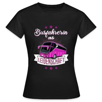 Busfahrerin aus Leidenschaft Stadtbus Frauen - Frauen T-Shirt - Schwarz - Vorne - AI Model Female 172 dark (172cm)