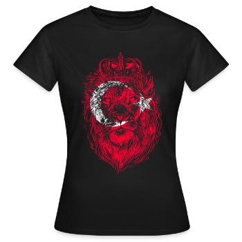 Turquie Lion Turc Turc Turc Turc Tête de Lion - T-shirt Femme - noir - Devant - AI Model Female 172 dark (172cm)