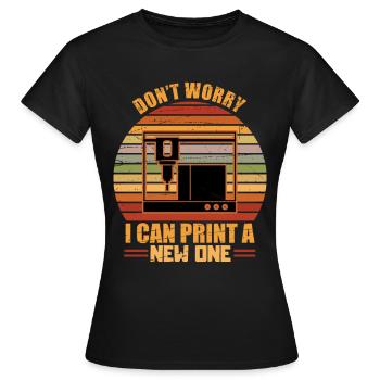 3d Print Printer 3d Printer Printing Gift - Women's T-Shirt - black - Front - AI Model Female 172 dark (172cm)