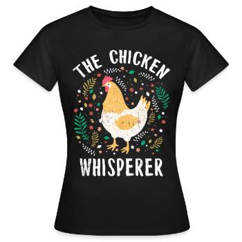 Huhn Hühner Henne Gockel Hahn Chicken Küken Farmer - Frauen T-Shirt - Schwarz - Vorne - AI Model Female 172 dark (172cm)