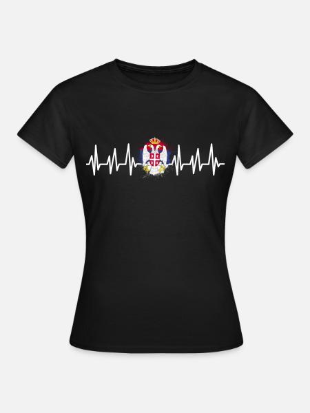 Serbien - Frauen T-Shirt - Schwarz