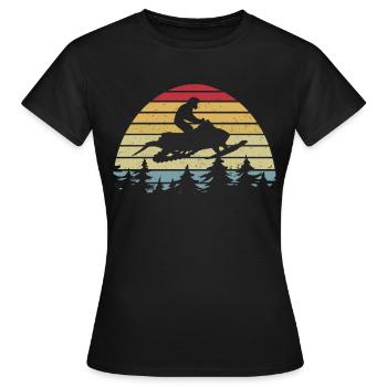 Motoneige rétro Skidoo motoneige - T-shirt Femme - noir - Devant - AI Model Female 172 dark (172cm)