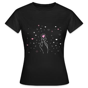 K-Pop - Frauen T-Shirt - Schwarz - Vorne - AI Model Female 172 dark (172cm)