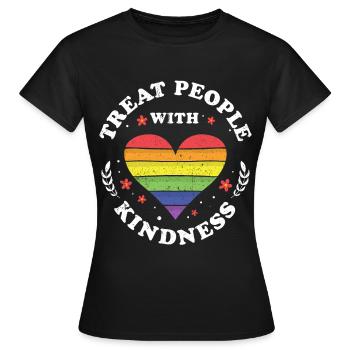 LGBT - Women's T-Shirt - black - Front - AI Model Female 172 dark (172cm)