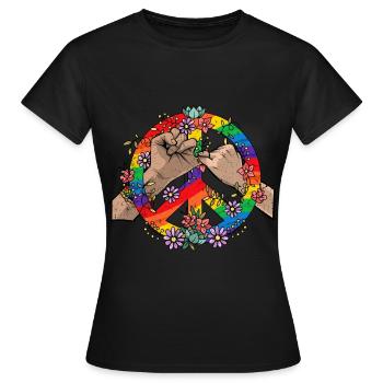 LGBT - T-shirt Femme - noir - Devant - AI Model Female 172 dark (172cm)