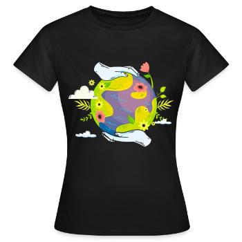Changement climatique - T-shirt Femme - noir - Devant - AI Model Female 172 dark (172cm)