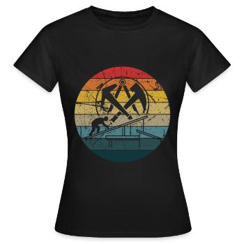 Couvreurs - T-shirt Femme - noir - Devant - AI Model Female 172 dark (172cm)