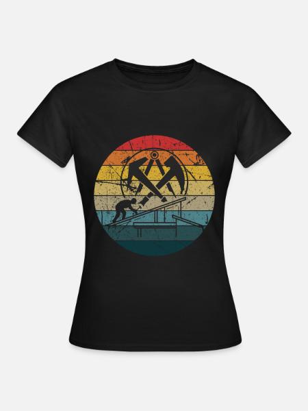 Dachdecker - Frauen T-Shirt - Schwarz