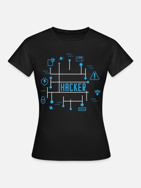 Hacker - Frauen T-Shirt - Schwarz