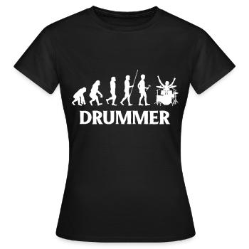 percussion - Women's T-Shirt - black - Front - AI Model Female 172 dark (172cm)