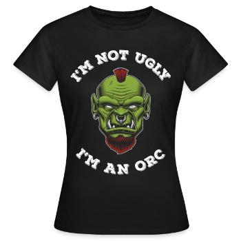 Pas laid Je suis Orc - T-shirt Femme - noir - Devant - AI Model Female 172 dark (172cm)