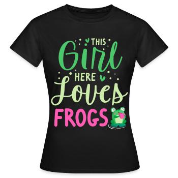 Grenouille Tshirt crapaud têtard - T-shirt Femme - noir - Devant - AI Model Female 172 dark (172cm)