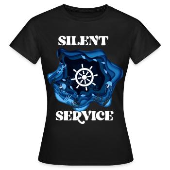 Sous-marin sous-marin Mer Marine - T-shirt Femme - noir - Devant - AI Model Female 172 dark (172cm)