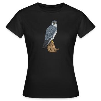 Faucon pèlerin I faucon faucon chasse au croquant motif pour - T-shirt Femme - noir - Devant - AI Model Female 172 dark (172cm)