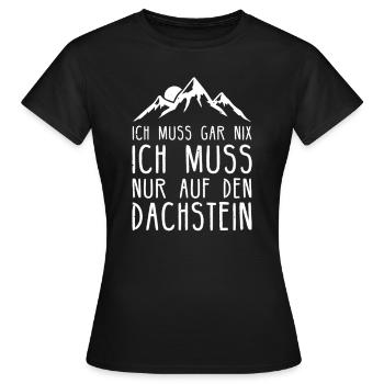 Dachstein I Gletscher Österreich Motiv für - Frauen T-Shirt - Schwarz - Vorne - AI Model Female 172 dark (172cm)